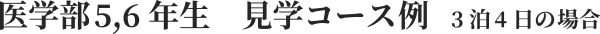 医学部5,6年生 見学コース例