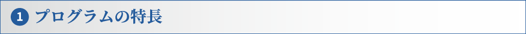 プログラムの特長